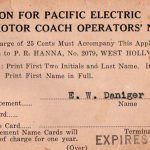 Pacific Electric Conductor Edmund Daniger Motor Coach Application